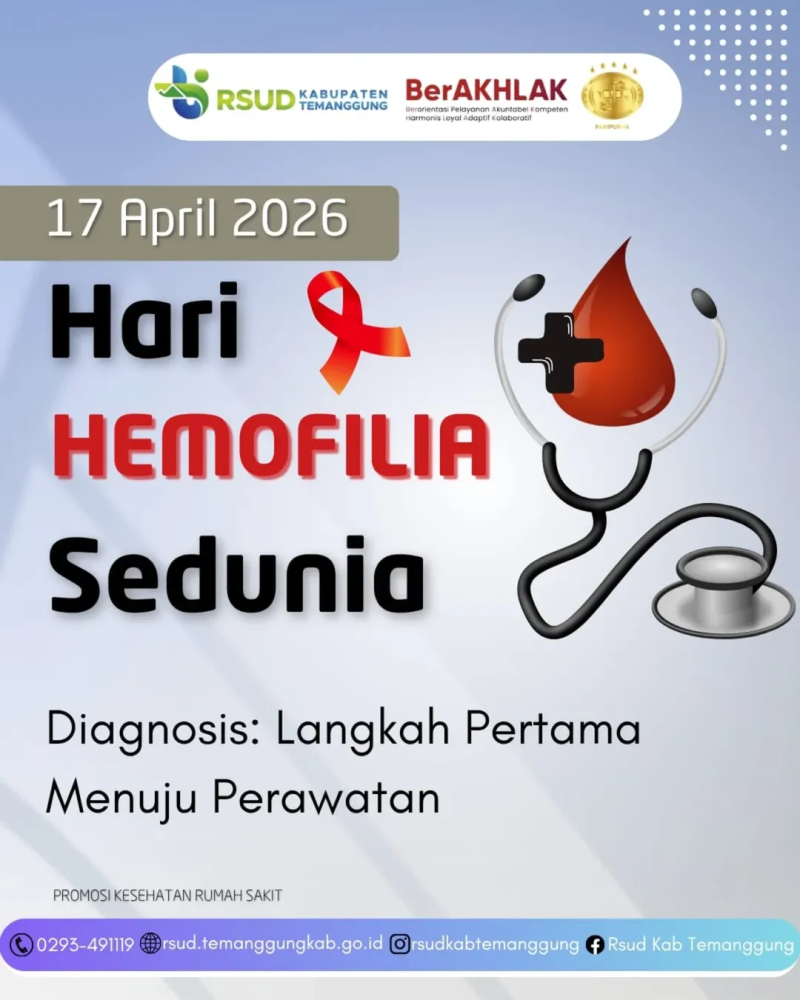 HARI HEMOFILIA SEDUNIA 2026: DIAGNOSIS ADALAH LANGKAH PERTAMA MENUJU PERAWATAN